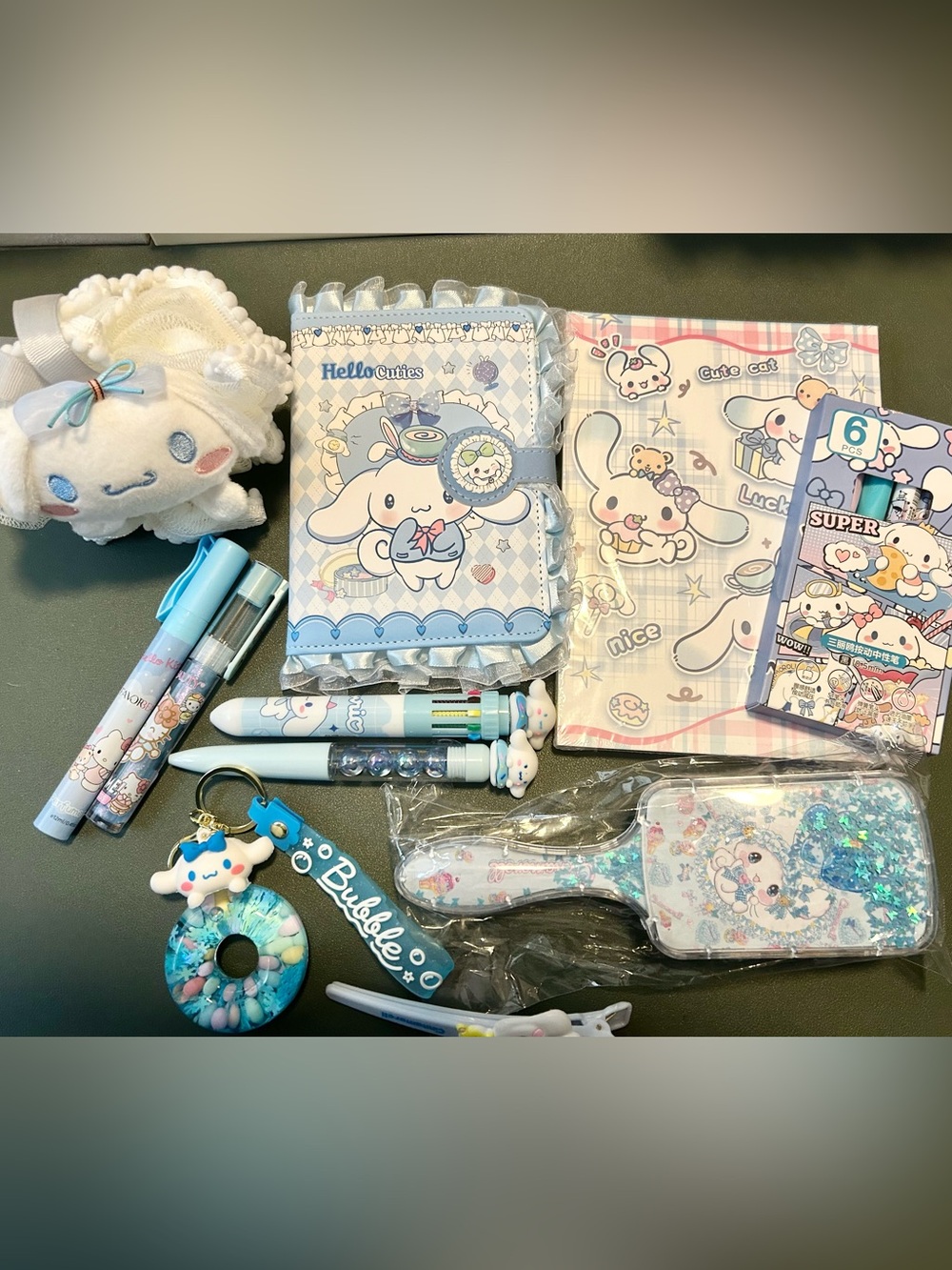 Cinnamoroll Blue Notebook & Stationery Set